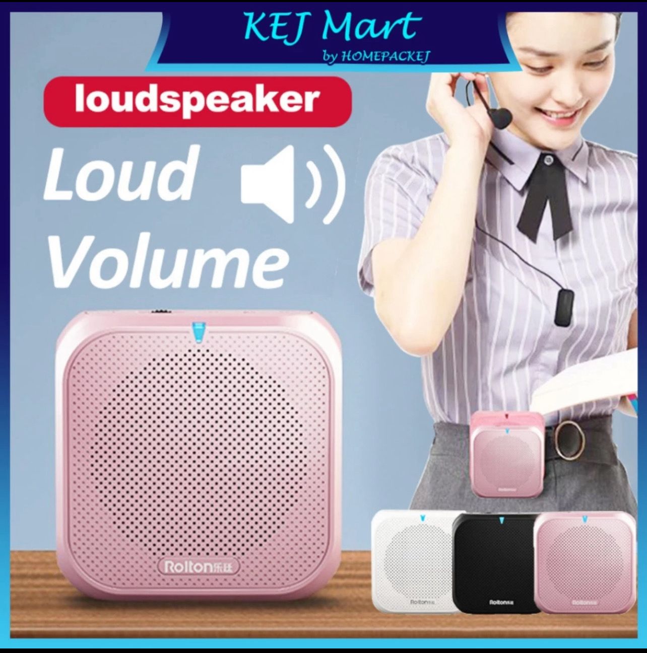 ￼Rolton K400 Voice Amplifier Mic &amp; Speaker Portable Speaker Microphone Bluetooth Mini For Teacher Class 小蜜蜂 擴音器