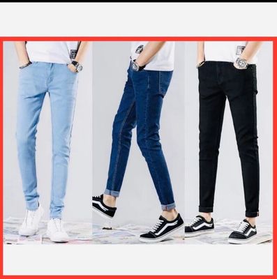 Harga Borong ) Seluar jeans/ Denim Slim Fit For Men Women  Unisex Material (Promo)