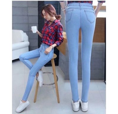 Seluar jeans skinny stretchable kain denim jeans (Size 26-38)