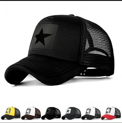 ￼Summer Fashion Mesh Breathable UV Protection Printing Pentagram Baseball Cap Space Cotton Adjustable Outdoor Sports Men Trucker Caps Golf Capcap for men 2pcs