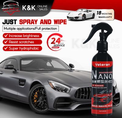 ￼VETERAN Car Nano Ceramic Coating Anti Scratch Car Polish Car Ceramic Coat Car Wax Super Hydrophobic Glass Coat 2bottle