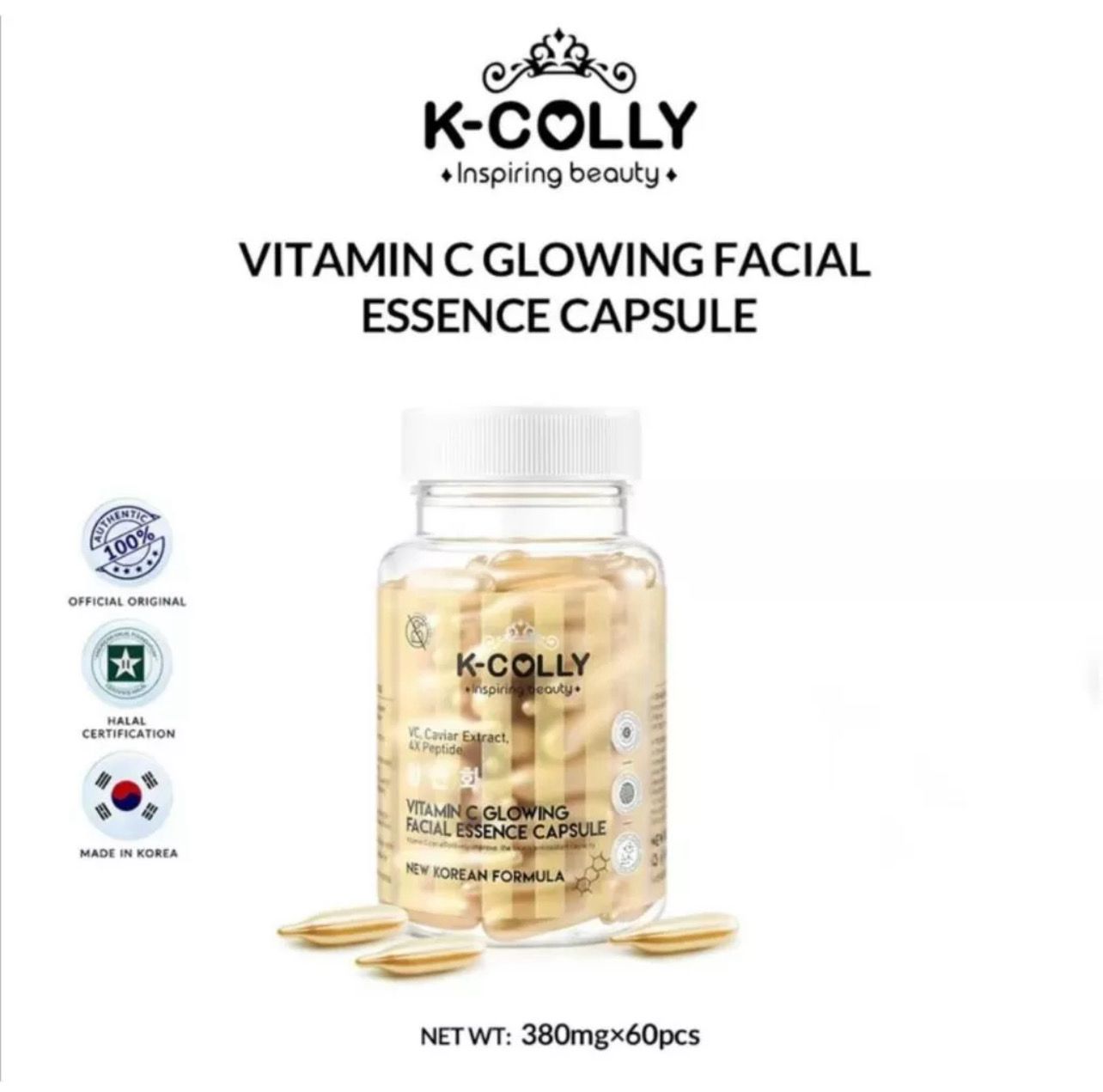 KCOLLY VITAMIN C GLOWING FACIAL ESSENCE CAPSULE