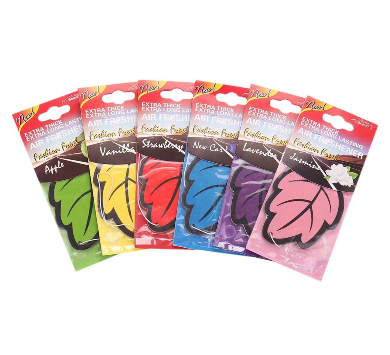 Car Perfume Sheet Hanging Fragrance Paper Leaf-Shaped Tablet Ready Stock Supply 9pcs