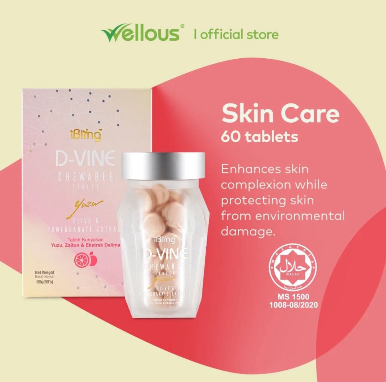 iBling D-VINE (60s) - Improve skin complexion &amp; enhance skin radiance 2bottle