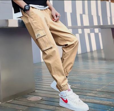 M-5XL Cargo Pants Men Loose Multi-pocket Restraint Harem Trousers Jogging Pants Men&#39;s Twill Casual Pants