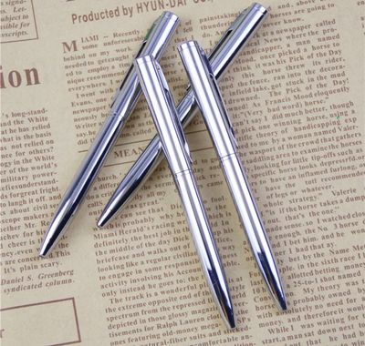 Metal Ballpoint Pen Rotating Pocket-size Pen Portable Ball Point Pen Small Oil Pen Exquisite Brief 15pcs