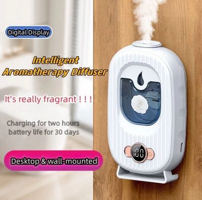 Automatic Aroma Diffuser Sprayer Air freshener Essential Oil Diffuser Rechargeable humidifier toilet fragrance aromatherapy perfume Air Purifier Toilet Deodorization Bathroom (1set + 1 Oil Perfume)