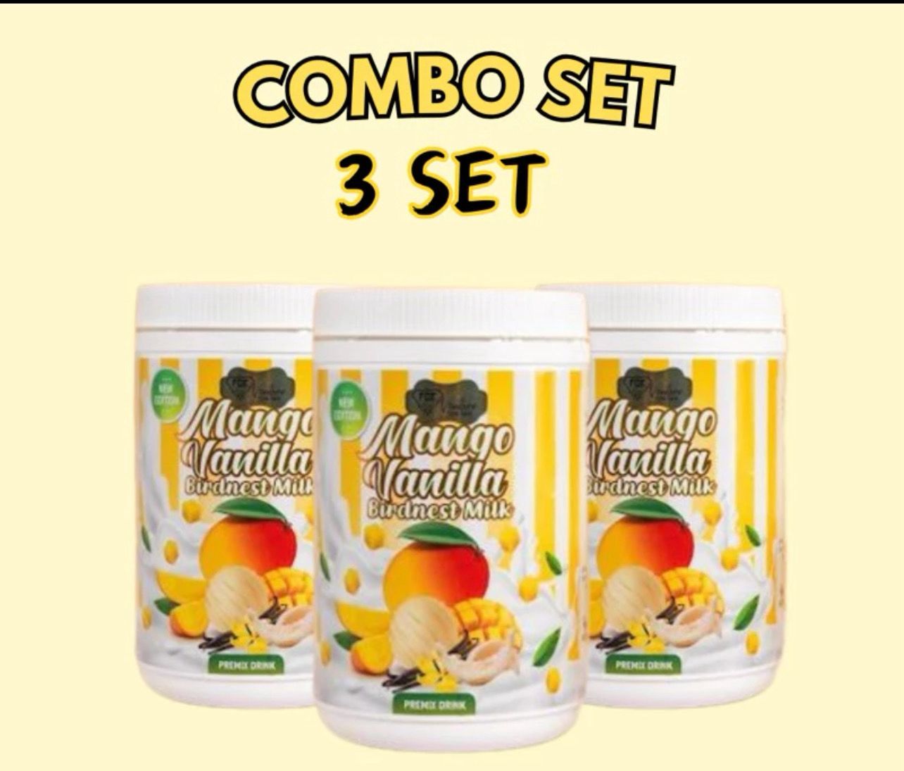 ￼[ COMBO JIMAT 3 BOTOL ] MANGO VANILLA *Combo Set* 3bottle