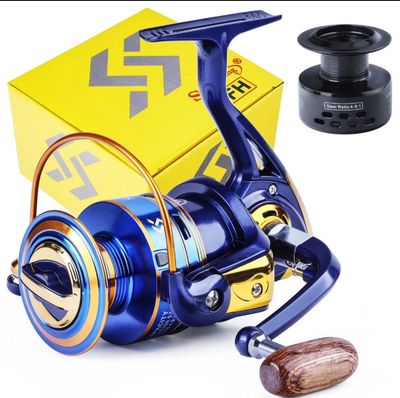 ￼Sougayilang Spinning Fishing Reel 1000-7000 Model 12BB 5.2:1 Gear Ratio For Freshwater Fishing