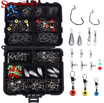 ￼Sougayilang Fishing Tackle Box Set Fishing Accessories  Kit Fishing Hooks Fishing Accessories Set Fishing Tackle Box 1set with box