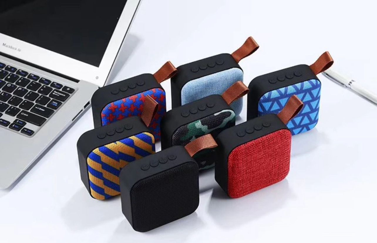 ￼Bluetooth Small Speaker Subwoofer Outdoor Portable Wireless Speaker Home Desktop Fabric Mini Speaker 2pcs