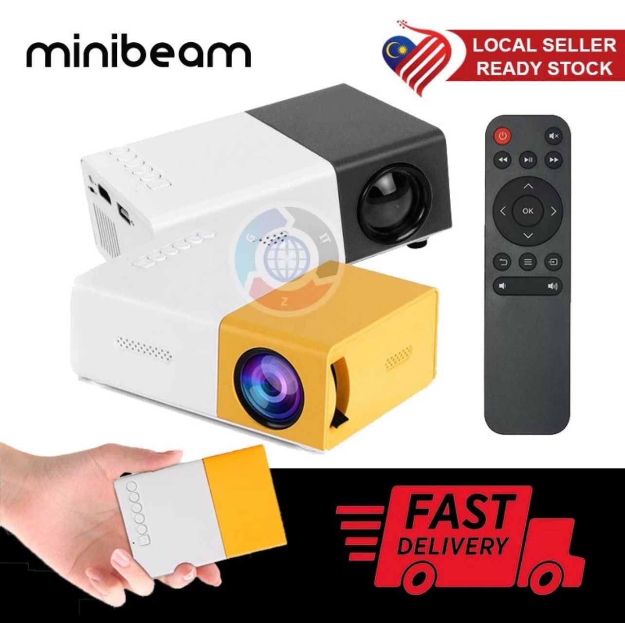 ￼MiniBeam MP20 Ultra Portable Mini LED Pico Projector YG300 Pro for Home. HDMI, USB, Remote, yg300, MP40, lcd projektor