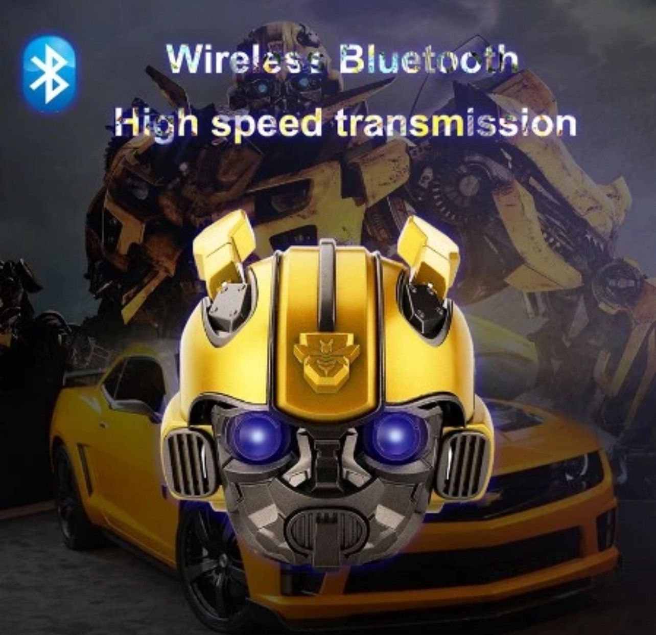 ￼local seller Bumblebee Helmet Bluetooth Speaker Bass Wireless Bluetooth mini Speaker FM Radio TF Card Smart Subwoofer