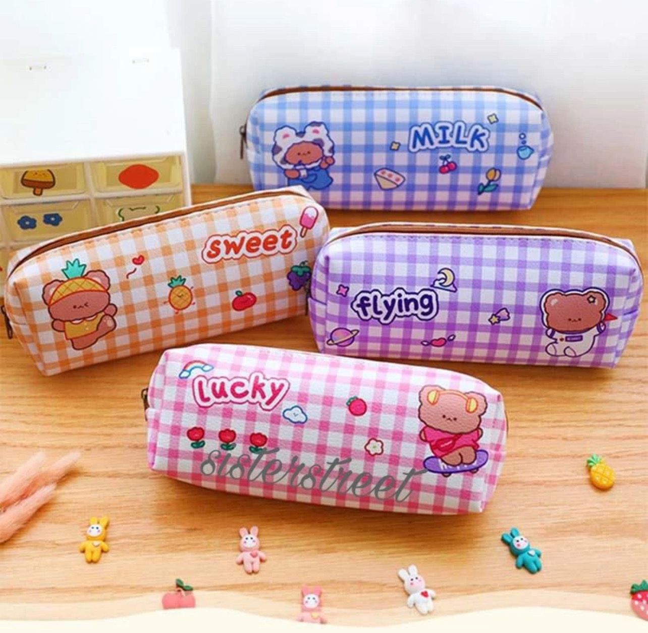 ￼STOCK SEDIA ADA ~ PENCIL CASE CARTOON STATIONERY SCHOOL OFFICE (LOCAL SELLER) 4pcs