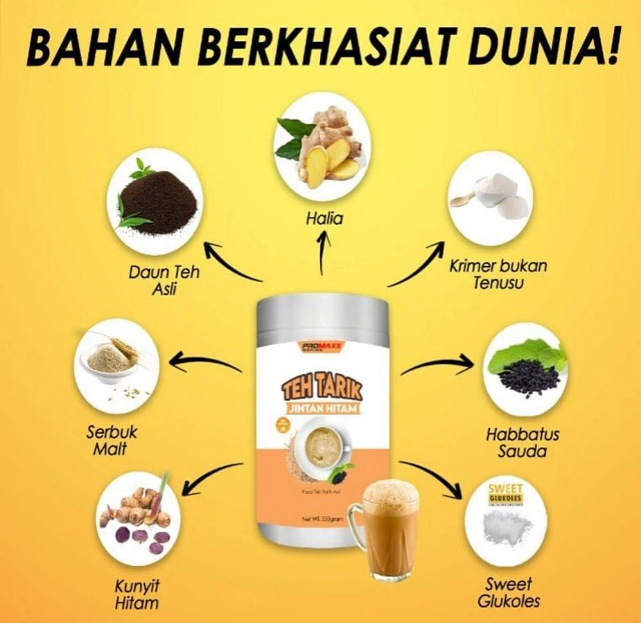 ￼Teh tarik jintan hitam original 100% hq promaxx