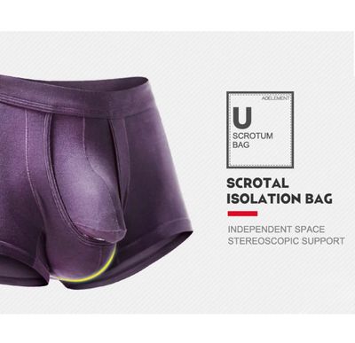 ￼Men&#39;s U-Convex Breathable Modal Soft Youth Boxer Briefs Elephant Nose Physiological Separation Unique Comfortable 132 2pcs