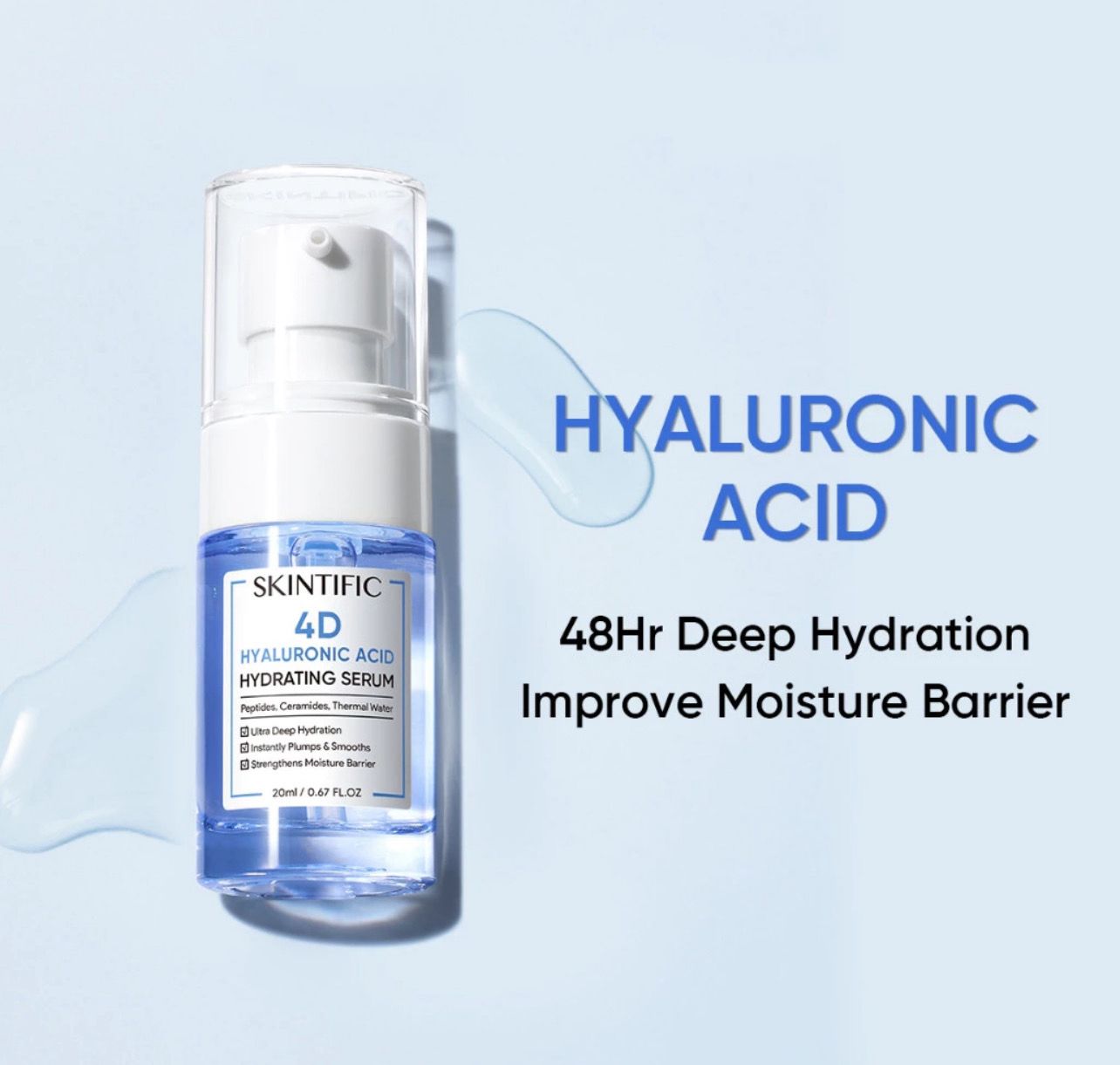 ￼SKINTIFIC 4D Pure Hyaluronic Acid Hydrating Serum Glowing Mist Serum Hydrating Facial Skin (20ml) 2bottle - Promo From Supplier Limited Time (Late ETA)