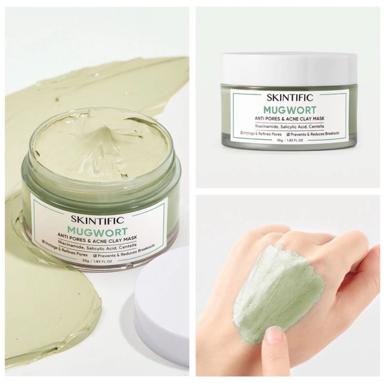￼Clearance 🔥 Mugwort Anti Pores &amp; Acne Clay Mask 55g Exp2025/ ceramide /retinol create / Alaska Pore Clay Stick - Clearance Sale (Late ETA)