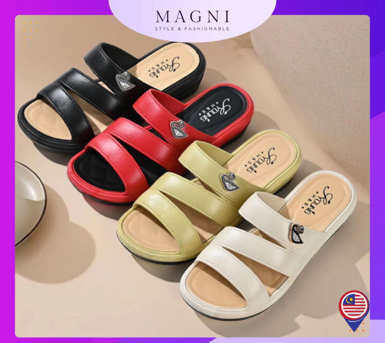 ￼READY STOCK Magni Women High Heels Shoes Elegant Wedges