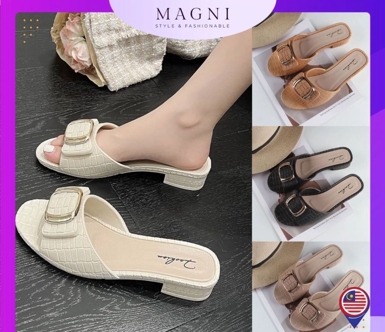 ￼READY STOCK Magni sandals women Kasut Wanita Shoes Perempuan 1pcs $10/2pcs $16