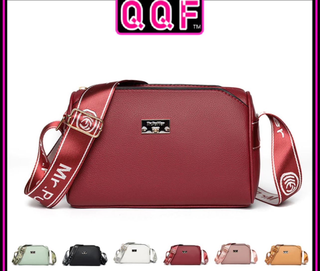 ￼1563 PU SLING BAG KULIT leather Casual Beg Tangan Wanita women Shoulder Wallet Purse Travel READY STOCK QQF WHOLESALE (Promo)