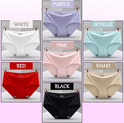 ￼Value Choice Women Casual Ice Silk Seamless Sexy Panties plus size 5pcs
