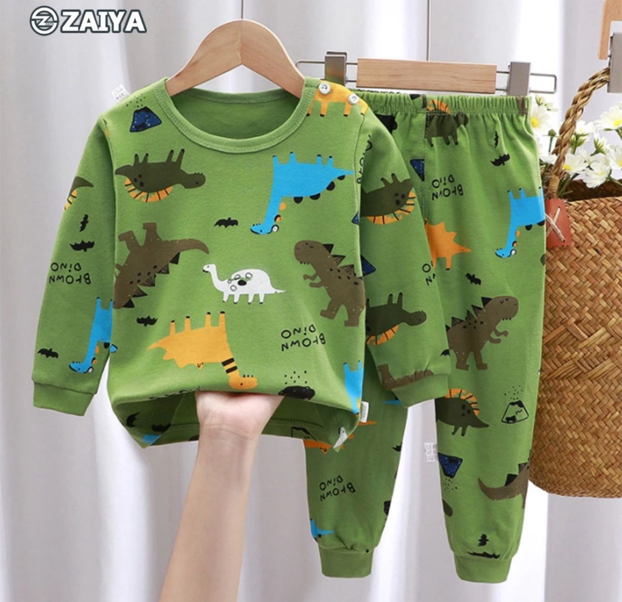 ￼NENE Baby Long Sleeve Long Pants Pyjamas Baju Tidur Lelaki Boy Girl Pajamas Set Kids Sleepwear Children Nightwear 1set