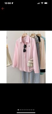 ￼Striped Korean Style Women Ladies Loose Long Sleeve Shirt Blouse Baju Baju Wanita Lengan Panjang New Ready Stock