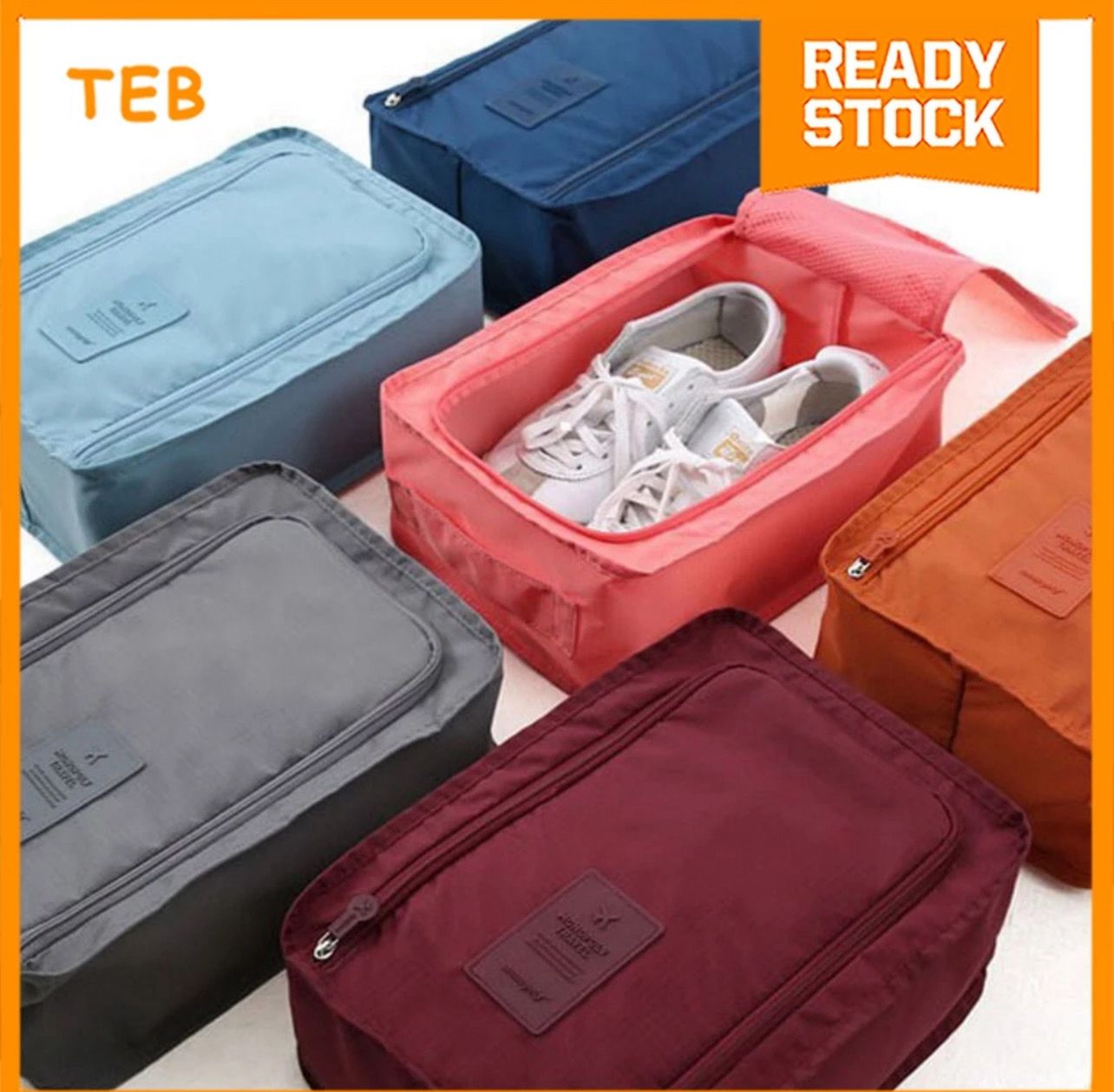 ￼[TEB] Sports Shoes Bag Waterproof Foldable Shoe Box Travel Portable Storage Shoe Pouch 7pcs