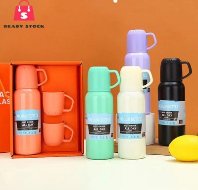 ￼RSS_ New 304 stainless steel vacuum cup high-grade business gift cup set one cup three-covered gift box straight cup 1set