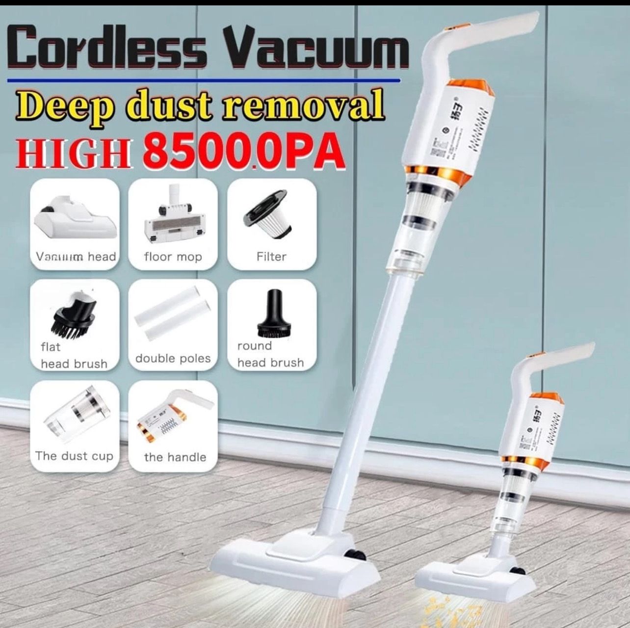 ￼Vacuum Cleaner cordless Handheld Portable Small Vacuum Wet&amp;Dry Household Cordless vacuum Cleaner car vakum kereta