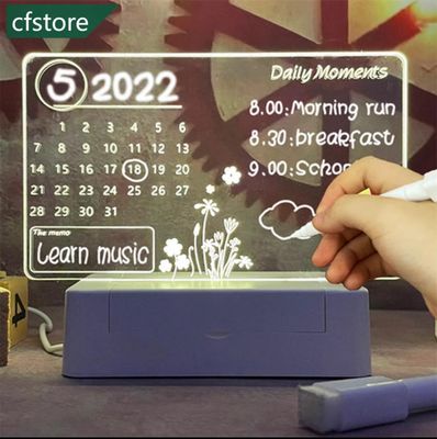 ￼CFSTORE Note Board Creative LED Night Light USB Message Board Holiday Light With Pen For Children Room Decoration Night Lamp O3U2 2pcs