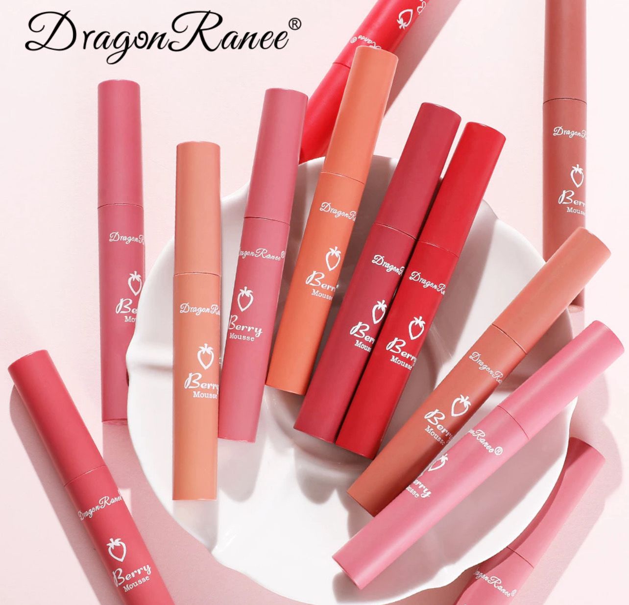 ￼Dragon Ranee Lip Gloss Lip Gloss Non-Stick Cup Lip Gloss European American Liquid Lipstick Lip Gloss Velvet Lip Gloss Matte Matte Long-Lasting Waterproof Lip Gloss Lipstick Non-Fade Li 8pcs