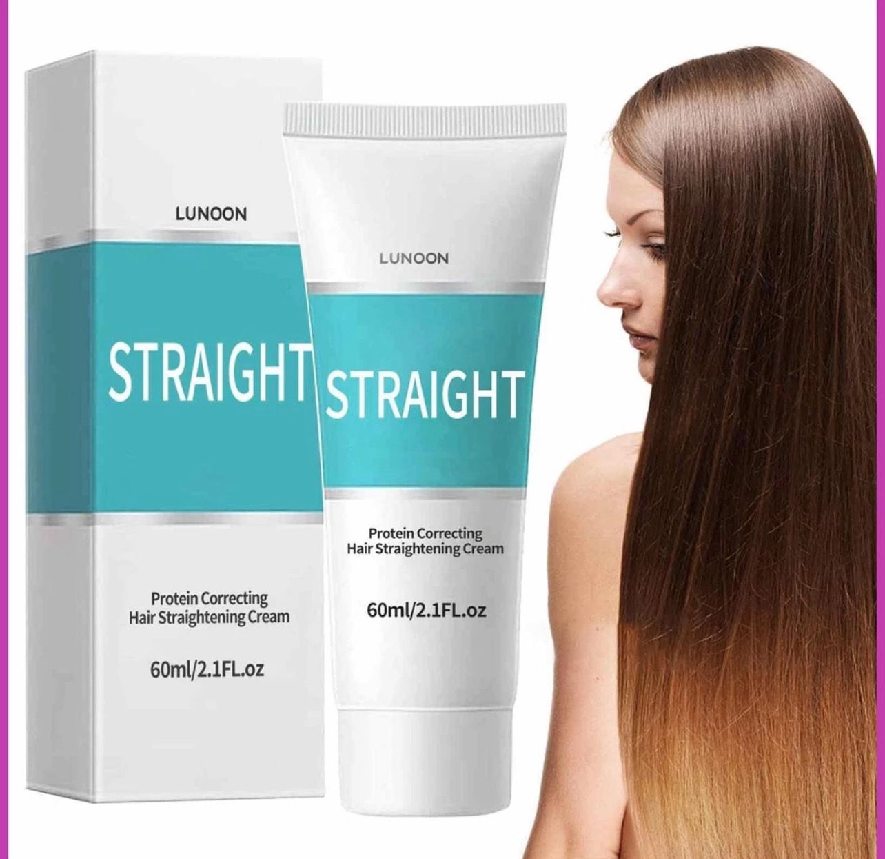 ￼Protein Hair Straightener Cream Mild Hair Straightener Cream Nourishing Fast Smoothing Collagen Hair Product for wsdmy 2pcs