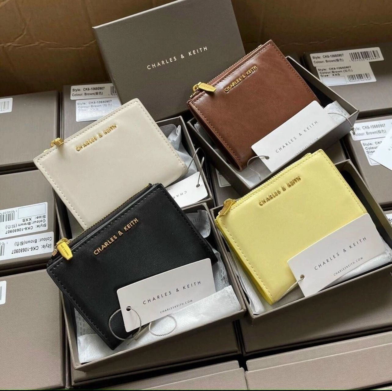 ￼Wallet Purse Cardholder Simple Card Storage Multi-Function Wallet Dompet Perempuan Charles And Keith purse CK 女生钱包