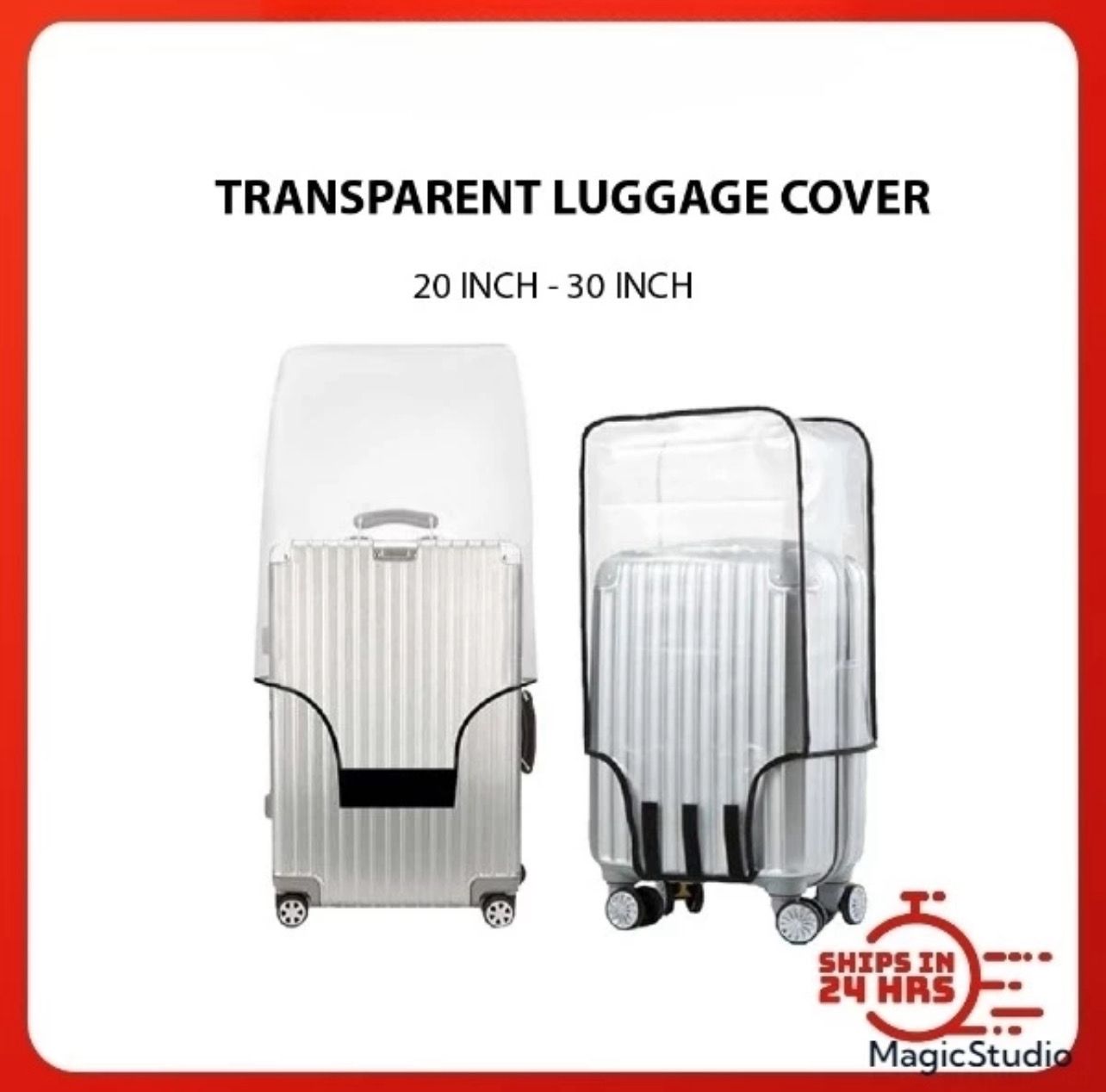 ￼Luggage cover luggage case Protector Transparent PVC Usable Travel Suitcase Luggage Bag Cover sarung luggage 行李箱套 3pcs