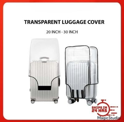 ￼Luggage cover luggage case Protector Transparent PVC Usable Travel Suitcase Luggage Bag Cover sarung luggage 行李箱套 3pcs