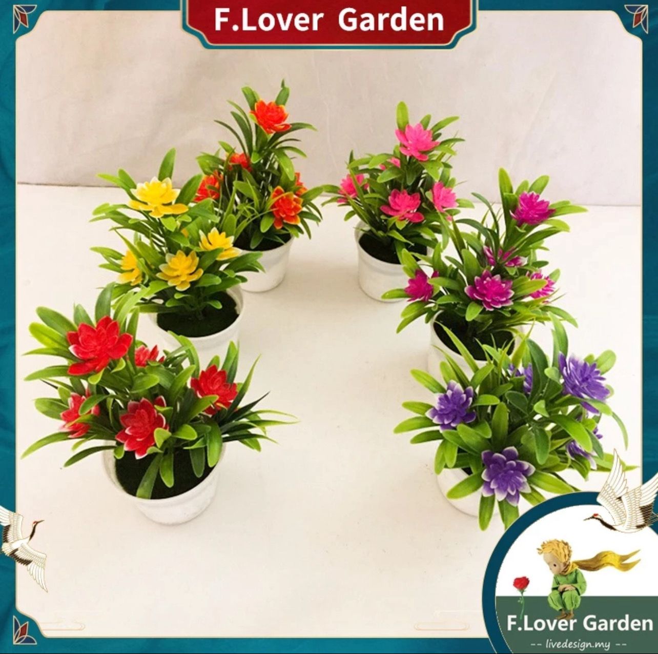 ￼Artificial Flowers With Pot Artificial Lotus Flower Fake Plant Potted Plant Plastic Fake Flower Skybird Artificial Plant Outdoor Home Decoration Gift 5pcs