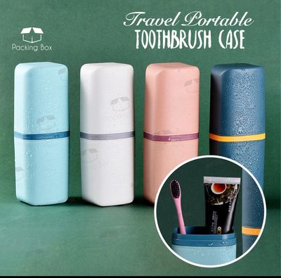 ￼PKB Realeos 2 in 1 Household Split Toothbrush Portable Dental Cask Rinse Cup Travel Kit Storage Toothpaste Holder 5pcs
