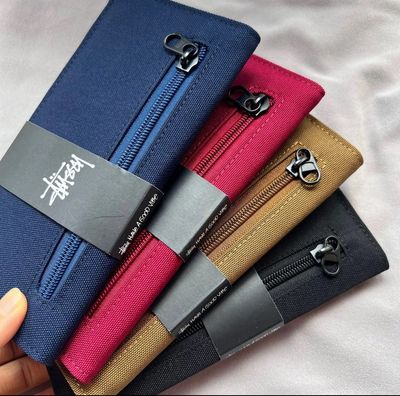 ￼Stussy Wallet Classic Long Wallet Men&#39;s Card Holder Wallet Student Wallet Valentine&#39;s Day Birthday Holiday Gift Black Wallet Street
