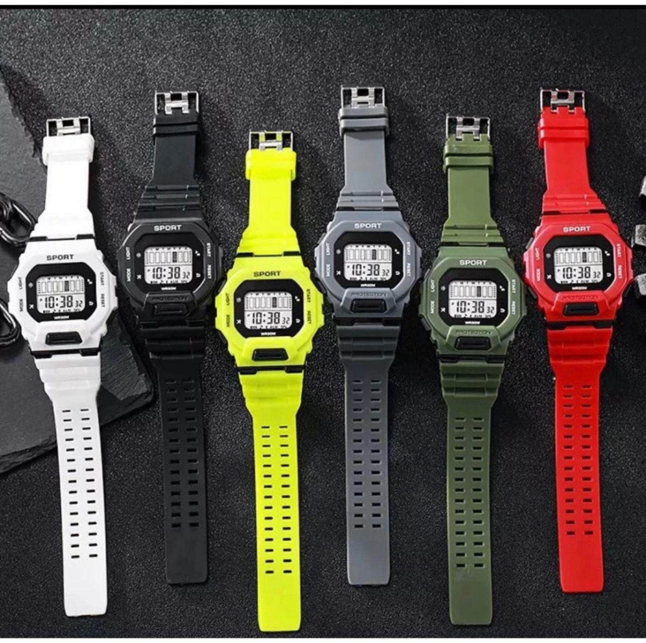 ￼Fashion Outfit Hot Jam Dark Knight Petak G Sports Men Women Unisex Kid Watch Jam Tangan Lelaki Perempuan 3pcs