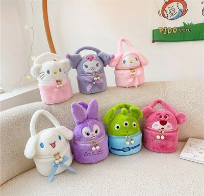 ￼Plus Plush Toy Backpack Influencer Cartoon Cosmetic Bags Children Bags Girls Gifts Jewelry Bags Stationery Bags 2pcs