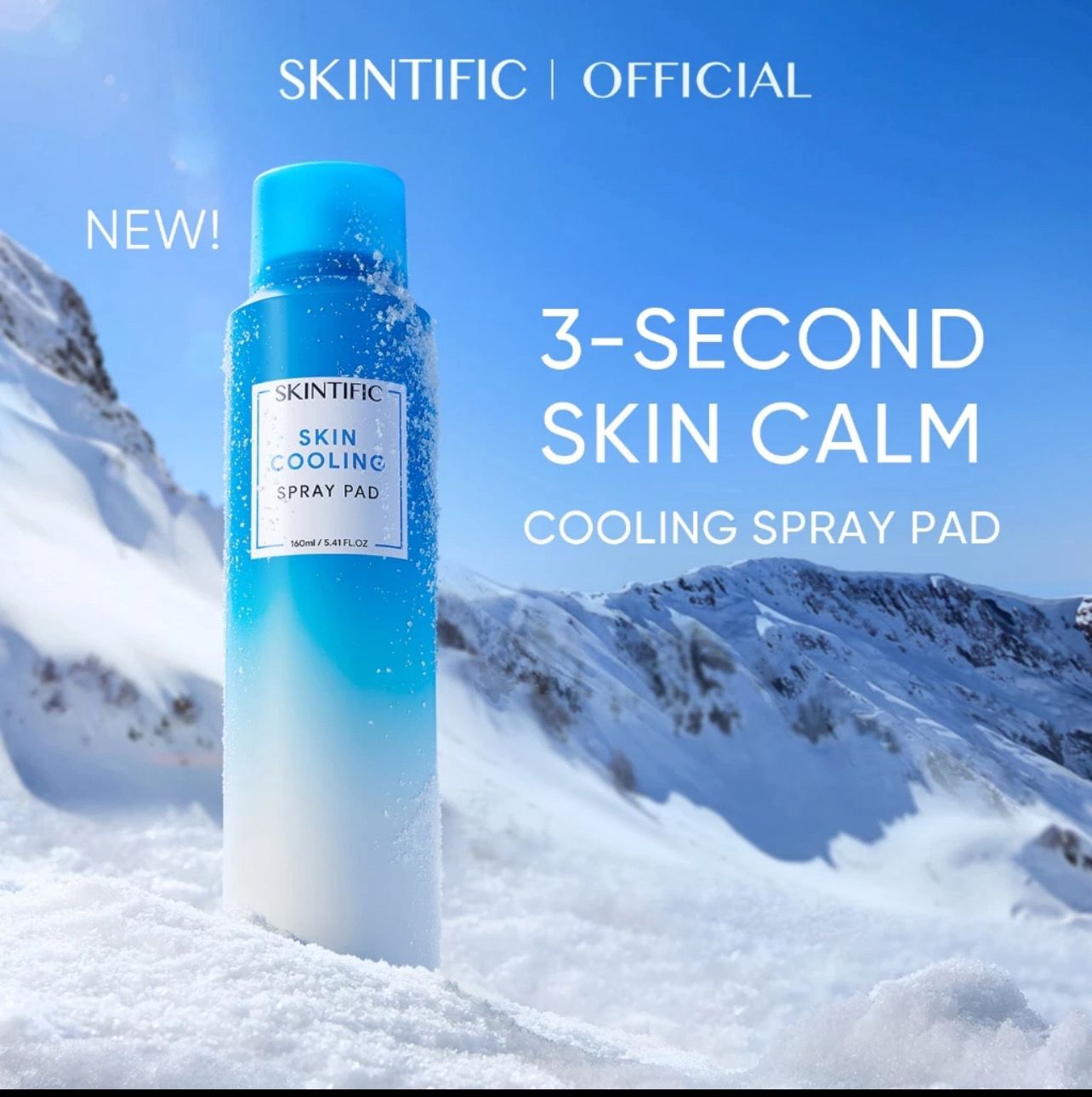 ￼[New launch]Skintific Skin Cooling Spray Pad Cooling Calming Soothes Sensitive 160ml