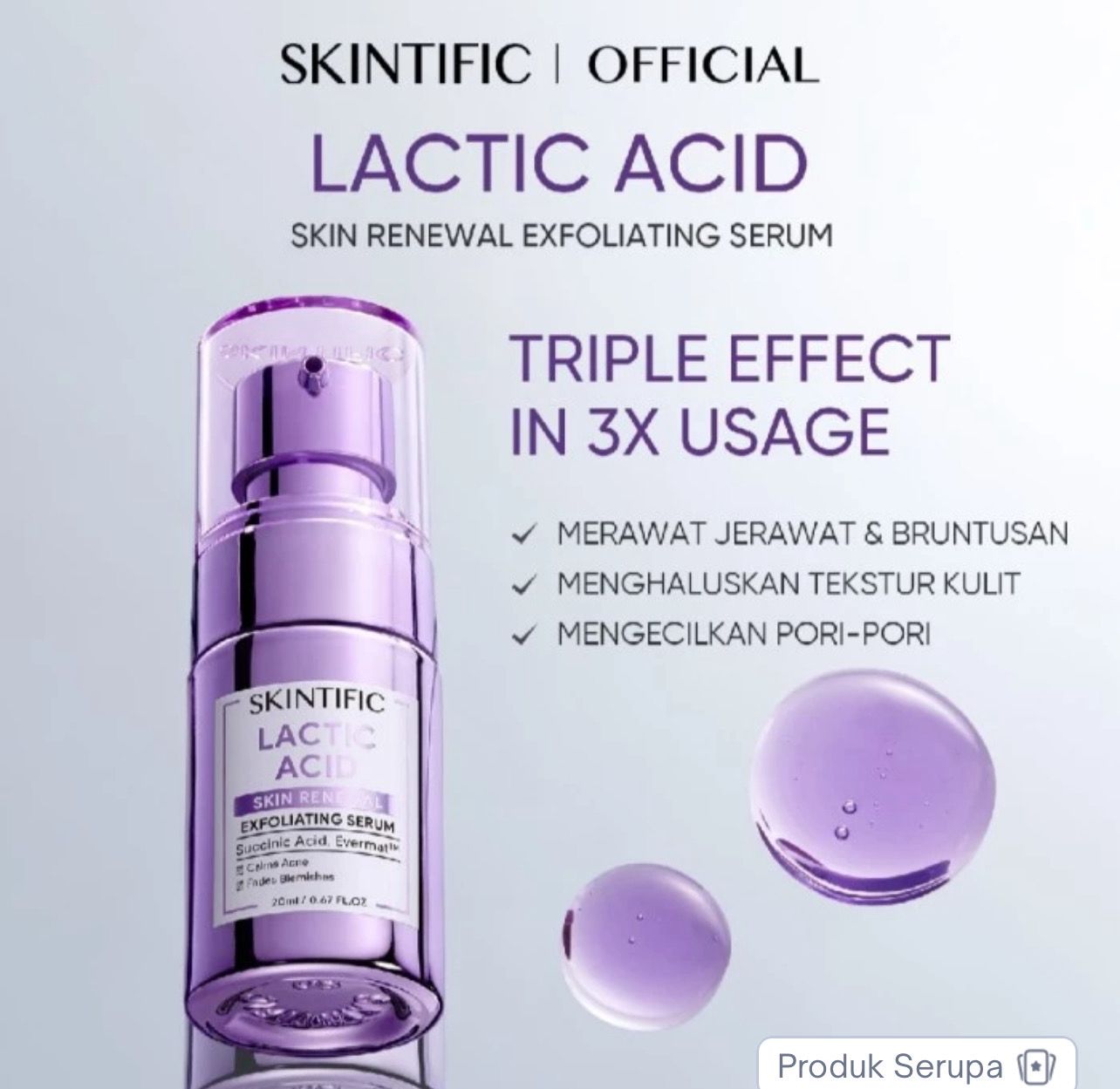 Tokopedia - Lactic Acid Skin Renewal Exfoliating Serum 20ml