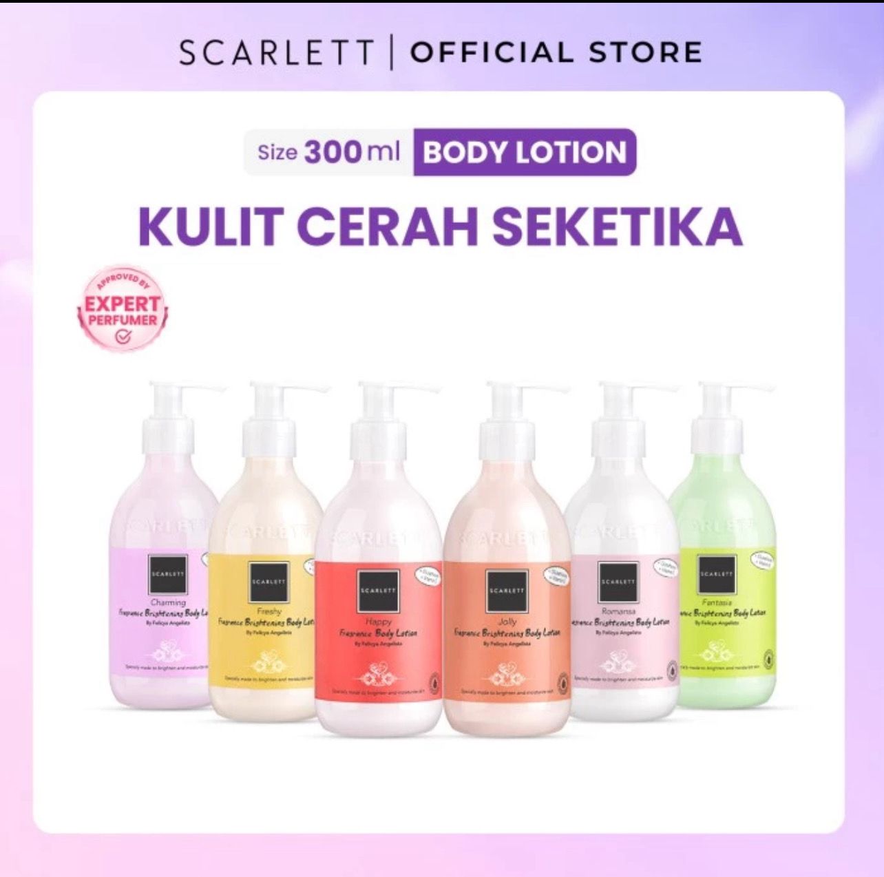 Tokopedia - Scarlett Whitening Body Lotion Romansa 300ml (1 Bottle $14/ 2 bottle $24) beli 2 buat kuantiti 2