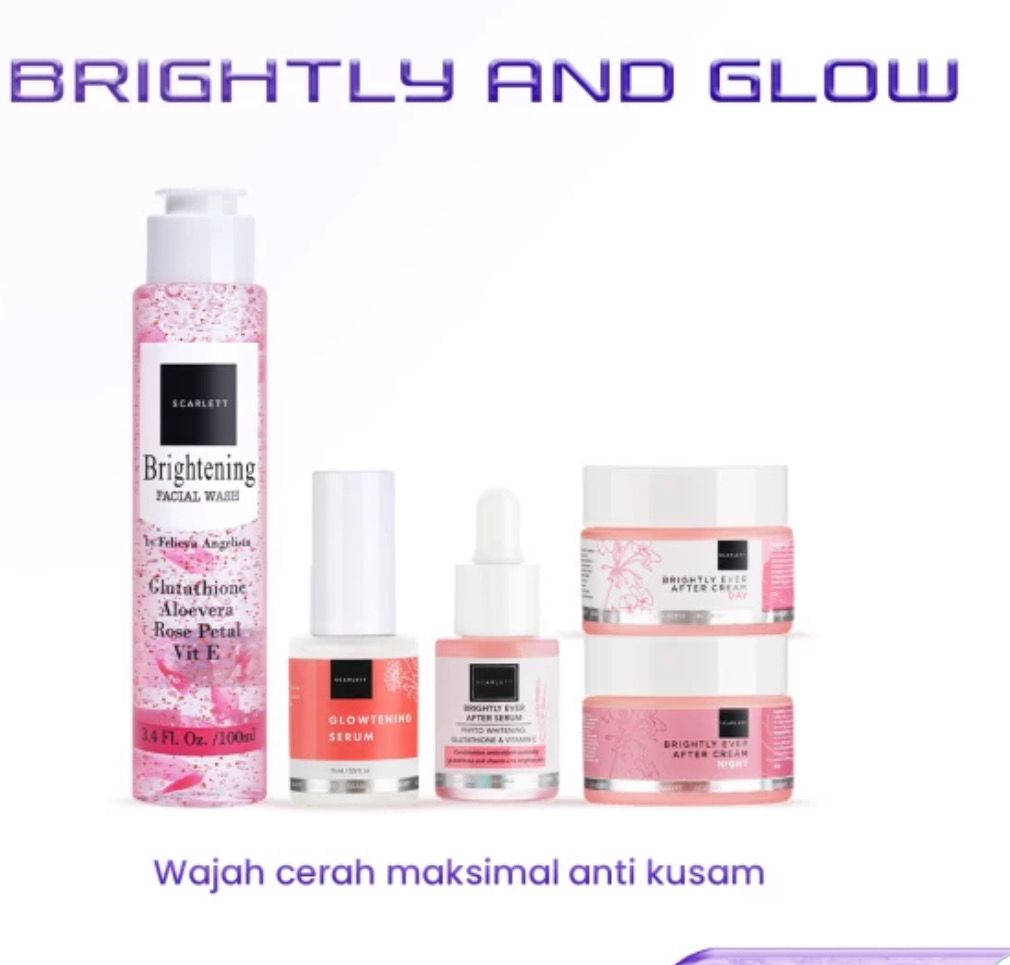 Tokopedia - Scarlett Whitening Brightly &amp; Glow (1Set)
