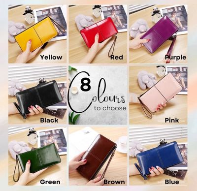 ￼iFASHION 1940 Women&#39;s Long Wallet Women&#39;s Zipper Wallet Korean Style Large Capacity Clutch