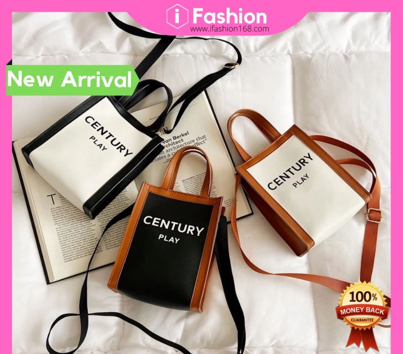 ￼iFASHION Women Crossbody Sling Shoulder Handbag Bag Wanita Beg Silang Tangan Perempuan 1194 2pcs