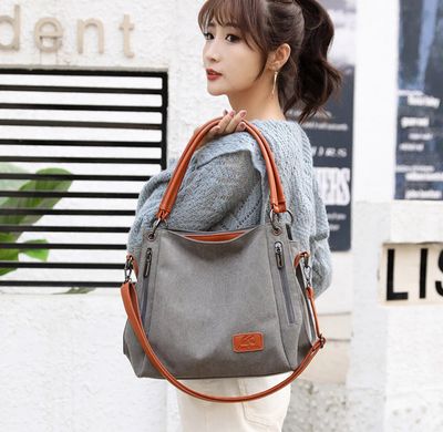 ￼2024 Simple Cloth Bag Bag Canvas Bag New Style Art Cross-body Large-capacity Ladies Bag Canvas Bag Female Shoulder Bag