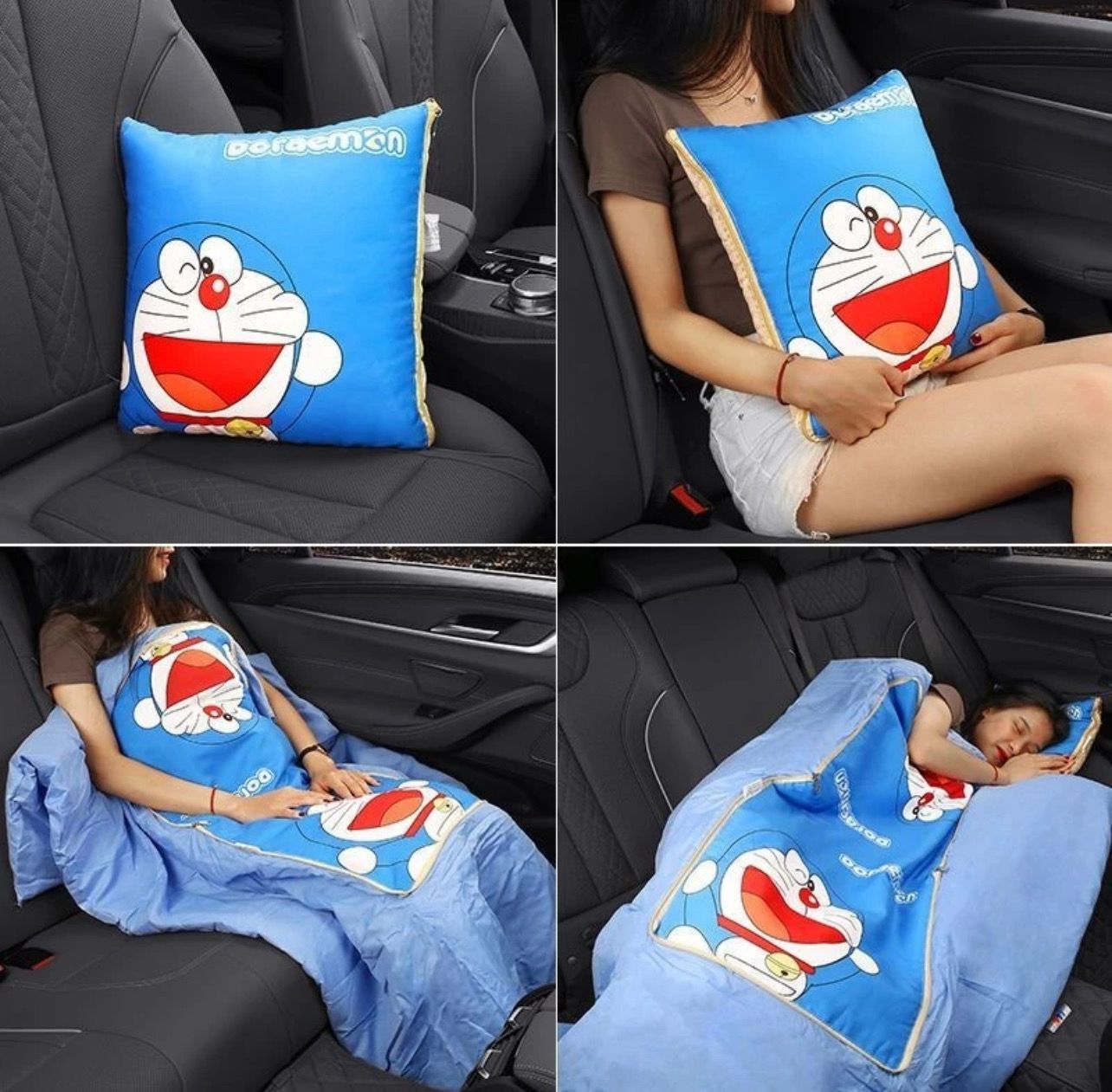 ￼Car Cushion Quilt Dual-Use Car 2-3-in-1 Pillow Blanket Car Headrest Sleeping Multi-Functional Pair (1 $10/ 2 $16)